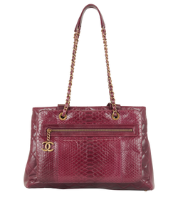Grand Shopping Tote, Python/Lambskin, Burgundy, 21323167 (2015-16), AC, 2*